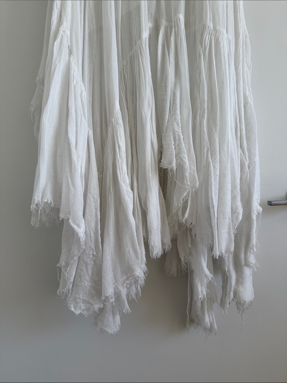 Free People White Tiered Bohemian Maxi Skirt - Picture 4 of 5